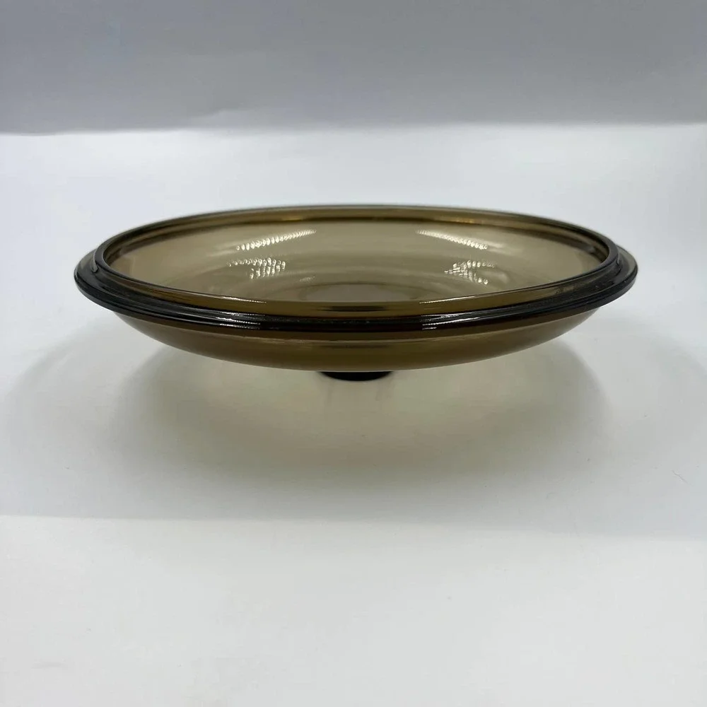 Pyrex Glass Lid 1970's Amber Colored 2.5‎ L Stock Sauce Pan Lid 624-0 Vintage